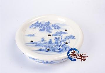 青花陶瓷功夫茶盤圖片
